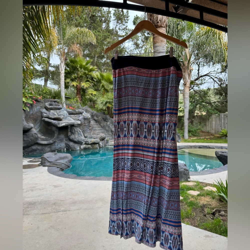 Bohemian Patterned Maxi Skirt